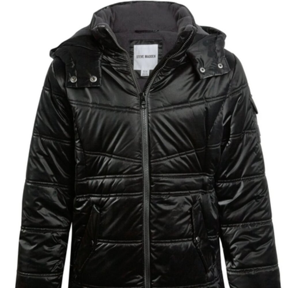 Steve Madden Girls Puffer Jacket - Insulated Long Length Parka